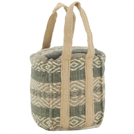 Cale-porte en coton et jute avec poignées