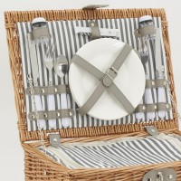 Valise pique-nique isotherme en osier 2 personnes