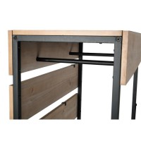 Vestiaire en métal et en bois avec penderie intégrée et étagères