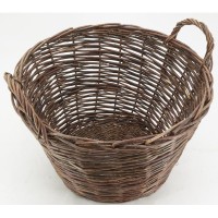 Świetny surowy wiklinowy kosz Ø 50 cm