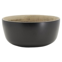 Bol en bambou laqué noir ø 15 h 7,5 cm