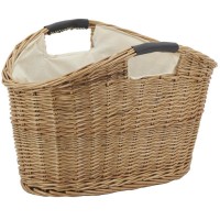 Porte-revues en osier buff marron