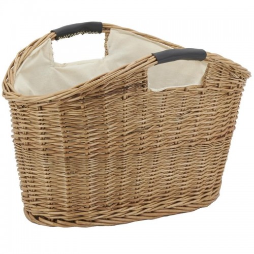 Wicker magazine rack Buff Brown Retro-Storage newspaper basket