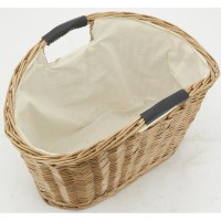Rieten magazine rack buff bruin retro-Opslag krantenmandje