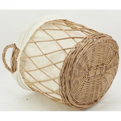 Oval Wiklinowy kosz Buff 2 uchwyty