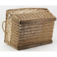 Corbeille à linge en osier buff brun