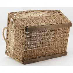 Corbeille à linge en osier buff brun