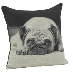 Coussin chien en coton 45 x 45 cm