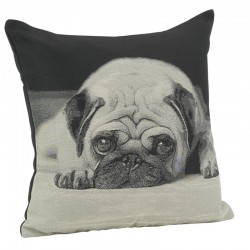 Cotton dog cushion 45 x 45 cm
