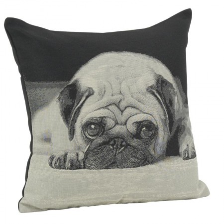 Coussin chien en coton 45 x 45 cm