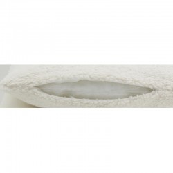 Funda de cojín desenfundable rizo blanca 45 x 45 cm