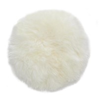 Asiento silla de cojín en piel de oveja ø 40 cm