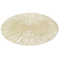 Zestaw 6 Złotych zestawów stołowych winylu Ø 38 cm