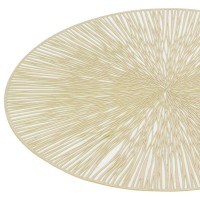 Lot de 6 sets de table en vinyle doré ø 38 cm