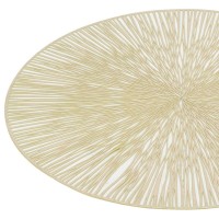 Conjunto de 6 individuais de mesa em vinil dourado ø 38 cm