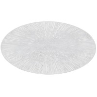 Lot de 6 sets de table en vinyle argenté ø 38 cm