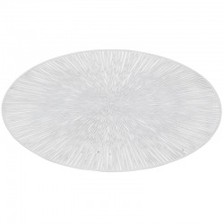 Lot de 6 sets de table en vinyle argenté ø 38 cm