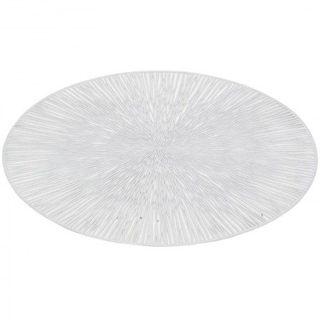 Lot de 6 sets de table en vinyle argenté ø 38 cm