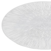 Lot de 6 sets de table en vinyle argenté ø 38 cm