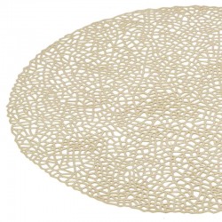 Lot de 6 sets de table en vinyle doré ø 38 cm