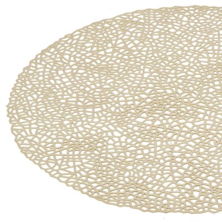 Lot de 6 sets de table en vinyle doré ø 38 cm