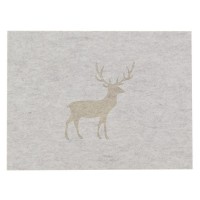 Lot de 6 sets de table en feutrine motifs cerfs 45 x 35 cm