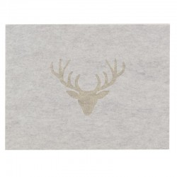 Lot de 6 sets de table en feutrine motifs cerfs 45 x 35 cm