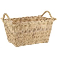 Cesta de lavandería con asas naturales de ratán | Cesta de lavadero de marca grande