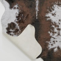 Tapis imitation peau de vache marron 115 x 160 cm