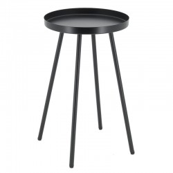 Table basse ronde en métal teinté noir ø 30 h 50 cm