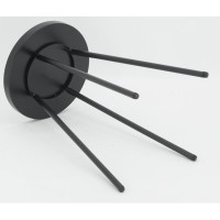 Ronde salontafel in zwart getint metaal ø 30 h 50 cm
