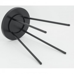 Round coffee table in black tinted metal ø 30 h 50 cm