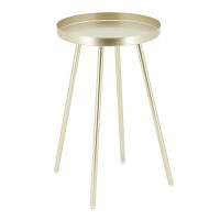 Table basse ronde en métal doré ø 30 h 50 cm