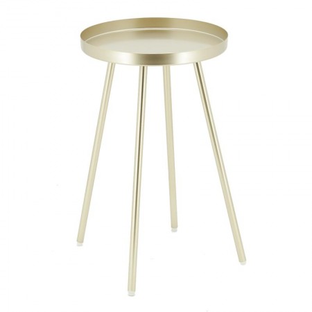 Round coffee table in gold metal ø 30 h 50 cm