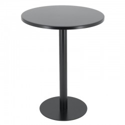 Round side table in black tinted metal ø 40 h 50 cm