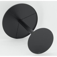 Ronde bijzettafel in zwart getint metaal ø 40 h 50 cm