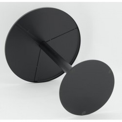 Table d'appoint ronde en métal teinté noir ø 40 h 50 cm
