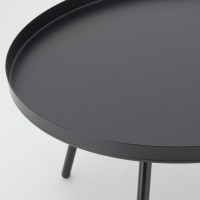 Table basse ronde en métal teinté noir ø 50 h 31,5 cm
