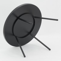 Mesa de centro redonda de metal teñido de negro ø 50 h 31,5 cm