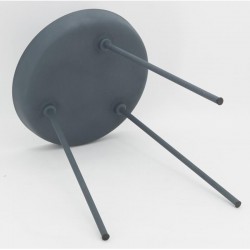 Sininen värjätty metalli pyöreä pöytä Ø 42 h 59 cm