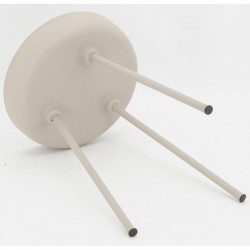 Beżowy przyciemniany metalowy okrągły stół Ø 33 h 48 cm