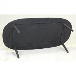 Table basse en métal teinté noir 122 x 60 x 30 cm