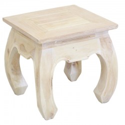 Square opium wood coffee table 45 x 45 x 45 cm