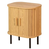 Table de nuit en médium 2 portes, pieds en métal