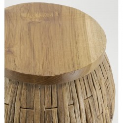 Table sellette en Jacynthe avec plateau en teck