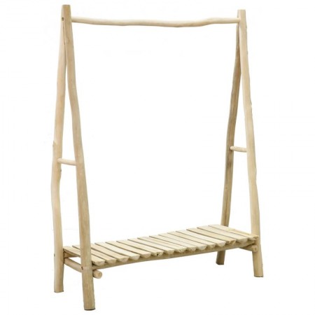 Rack de abrigo de guardarropa en ramas naturales de téboras de muebles