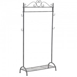 Draging Gray Metal Coat Rack Modular Solid Entrance Wardrobe
