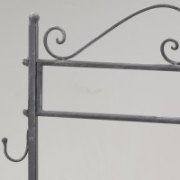 Draging Gray Metal Coat Rack Modular Solid Entrance Wardrobe