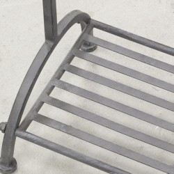 Gray metal coat rack
