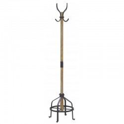 Garderobenständer auf Metall- und Holzbeinen, 4 Haken